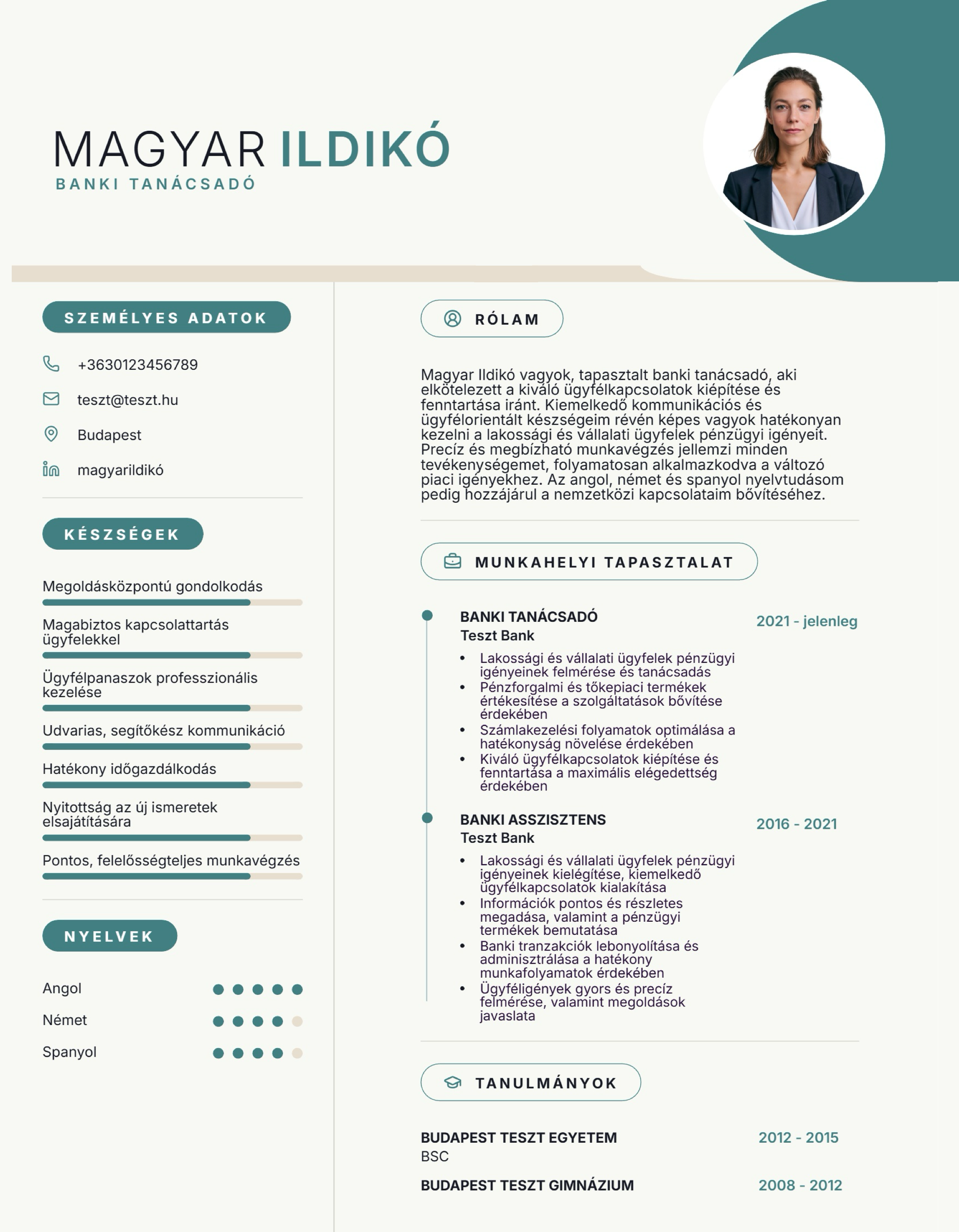 Teal UX Profile